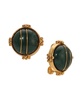 Round Acrylic Button Clip Earrings