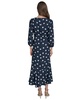 Women's Ruched-Front Balloon-Sleeve A-Line Dress