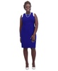 Women's Combo Sleeveless Sheath Dress