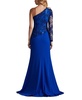Women's Abner One Shoulder Embroidered Bodice Gown