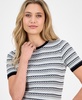 Women's Stripe Stitch Crewneck Top 