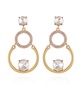 Gold-Tone Linear Hoop Drop Earrings