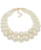 Gold-Tone Imitation Pearl Graduated Torsade Collar Necklace, 16" + 3" extender