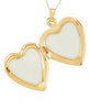 Engraved Heart Locket 18" Pendant Necklace in 10k Gold