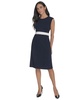 Women's Jewel-Neck Sleeveless A-Line Dress