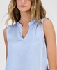 Women's Split-Neck Sleeveless Blouse, Exclusively at Macy's