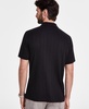 Men's Stretch Textured Stripe Jacquard Polo, Created for Macy's 