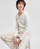 Women's Collared Cable Cardigan, Exclusively at Macy's