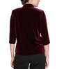 Petite Velvet Asymmetrical High-Collar Top