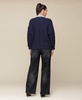 Women's Mixed-Media Denim Sweater Jacket