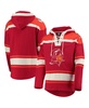 Men's Red Tampa Bay Buccaneers Throwback Lacer Pullover Hoodie