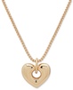 Gold-Tone Polished Heart Pendant Necklace, 36" + 3" extender