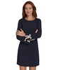 Petite Long-Sleeve Bow-Cuff Shift Dress