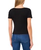 Women's Lace-Trim Square-Neck Short-Sleeve Top