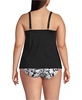 Plus Size Long Torso Tulip Hem Tankini Top