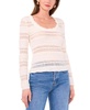 Women's Boat-Neck Long-Sleeve Lace Knit Top