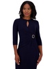 Petite Keyhole Side-Ring Sheath Dress