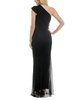 Women's One-Shoulder Embellished Fishnet Gown