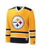 Men's Gold Pittsburgh Steelers Cross-Check V-Neck Long Sleeve T-shirt