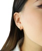 Diamond Mini Cluster Small Hoop Earrings (1/10 ct. t.w.) in Gold Vermeil, Created for Macy's