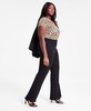 Trendy Plus Size High-Rise Pull-On Ponte Flare-Leg Pants, Exclusively at Macy's 