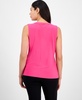 Women's Box-Pleat Keyhole Solid Top, Regular & Petite Sizes