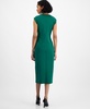 Women's Cap-Sleeve Crewneck Midi Sheath Dress, Created for Macy's