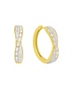 18K Gold Plated Crystal Hoop Earrings