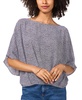 Women's Printed Boat-Neck Dolman-Sleeve Top