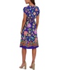 Women's Printed V-Neck Smocked-Back A-Line Dress