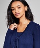 Women's Tie-Front Pointelle Cardigan, Exclusively at Macy's 