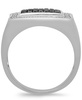 Men's Black & White Diamond Ring (1/2 ct. t.w.) in Sterling Silver
