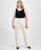 Plus Size Pull-On Wide-Leg Pants