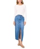 Women's Long-Sleeve Rib-Knit Princess Seam Top