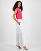 Women's Crepe Pull-On Wide-Leg Pants, Regular & Petite Sizes
