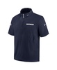 Men's Navy Dallas Cowboys 2024 Sideline Coach Short Sleeve Half-Zip Hoodie Jacket