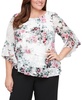 Plus Size Floral-Print Blouse