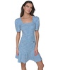 Women's Tweed Puff-Sleeve Square-Neck Sheath Dress