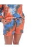 Women's Tie Dye Lounge Top Shorts Set, 2-Piece