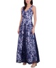 Petite 3D Floral Appliqué Gown