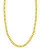 Curb Chain Necklace, Gold Plate and Silver Plate 18"