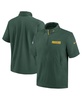 Men's Bay Packers 2024 Sideline Coach Short Sleeve Half-Zip Hoodie Jacket