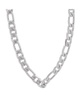 Men's Stainless Steel Accented 10mm Figaro Chain Link 24" Necklaces