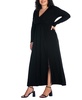 Plus Size Long Sleeve V-neck Maxi Dress