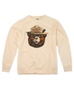 Men's Cream Smokey Bear Sunday Fleece Pullover Sweatshirt