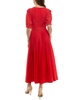 Women's Pleated Belted Fit & Flare Dress