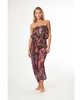Women's Strapless Cuffed Ankles Jumpsuit