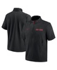Men's Black Ohio State Buckeyes 2024 Sideline Coach Short Sleeve Half-Zip Hoodie Jacket