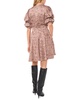 Women's Leopard-Print Bubble-Sleeve Dress