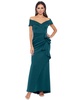 Petite Off-The-Shoulder Ruffle Gown 